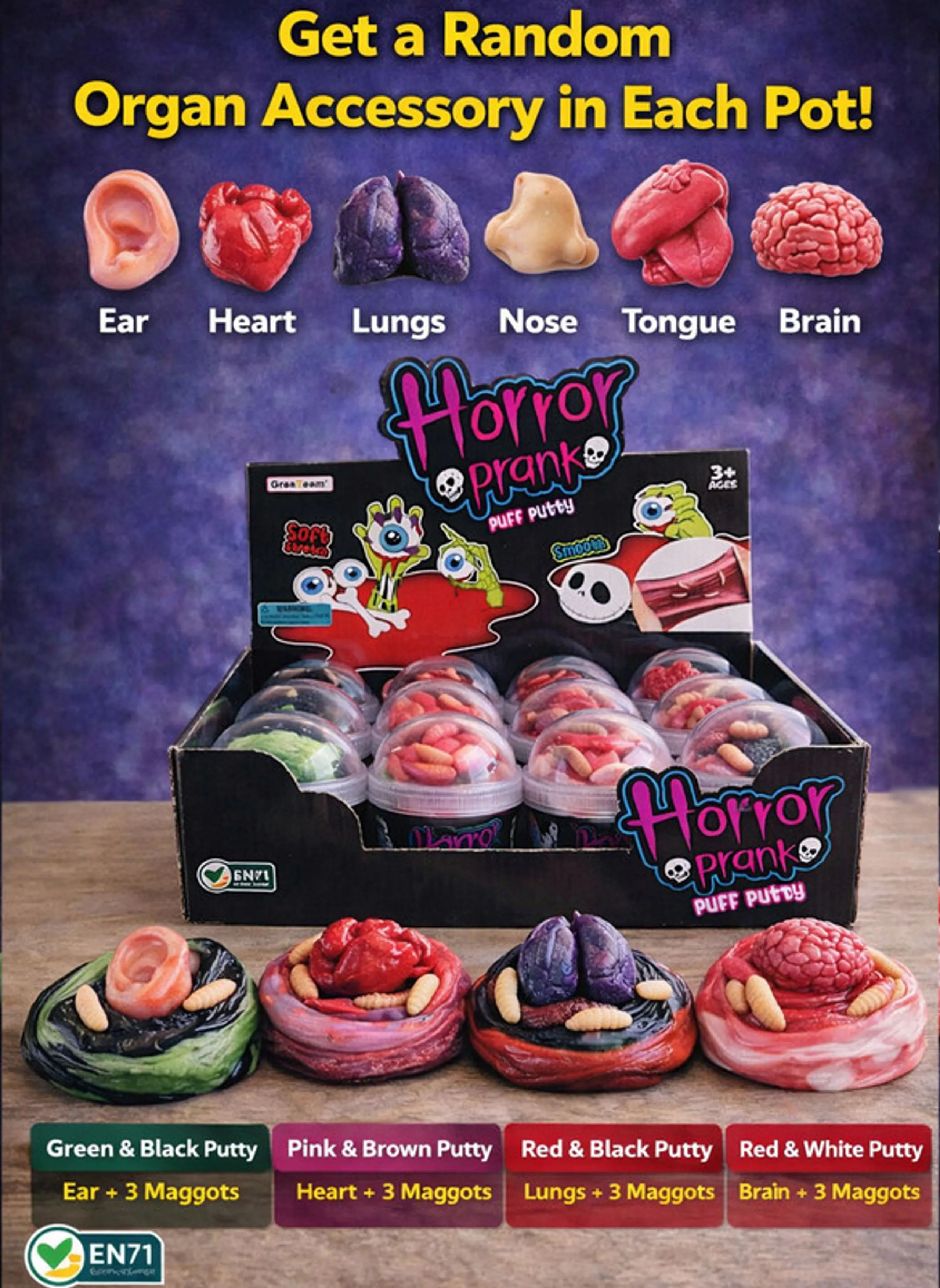 Horror Prank Puff Putty - 3+ years 12 pcs