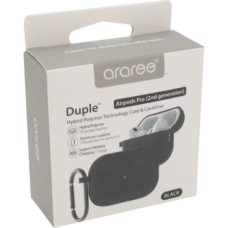 araree Duple Earbuds Case - for Apple AirPods Pro 2nd Gen Wireless Charging Compatible Carabiner
