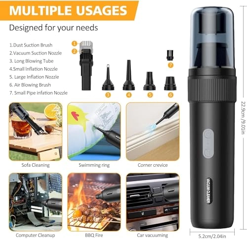 Wireless Vacuum Cleaner - 15000Pa 4-in-1