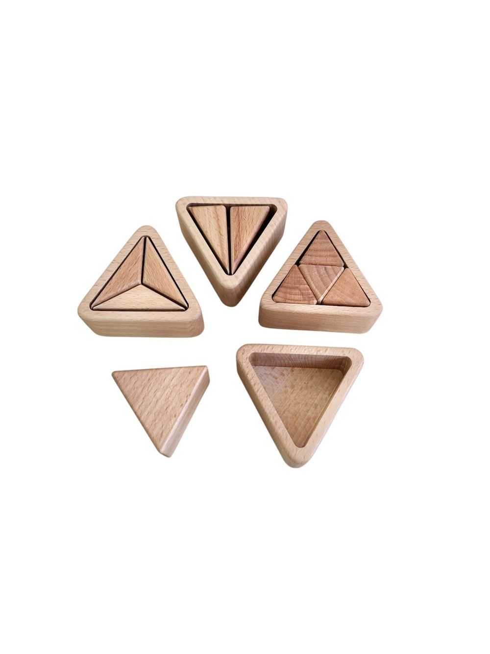 Fraction Cups Triangle - Suitable for 3 years and above 14 Pcs