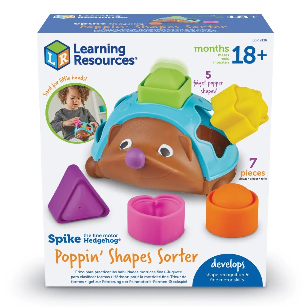 Learning Resources Spike Poppin Shapes Sorter - 18 Months+ 7 pieces