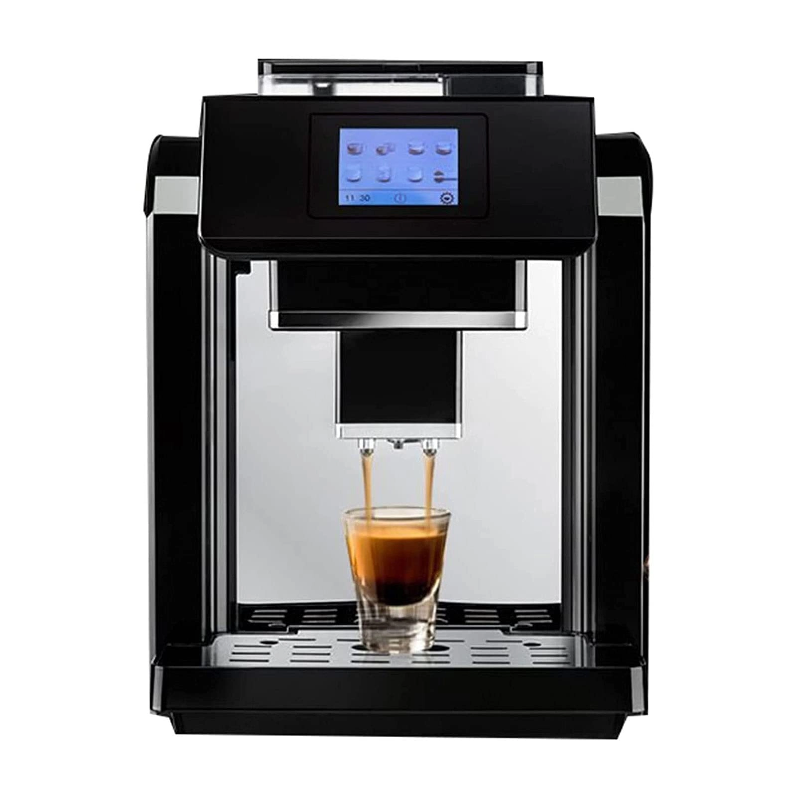 Shandongmt Fully Automatic Espresso Machine - Built-In Burr Grinder Milk Frother