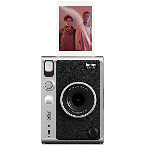 INSTAX Mini EVO - 2.4" x 1.8" + Instax Film - 20 Sheets + Custom Case + Album - MiniMate 96 slot + micro memory card - 32GB