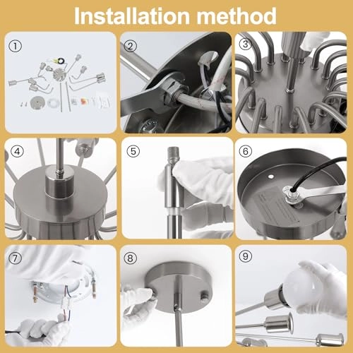 Sputnik Pendant Chandelier - 100cm to 130cm