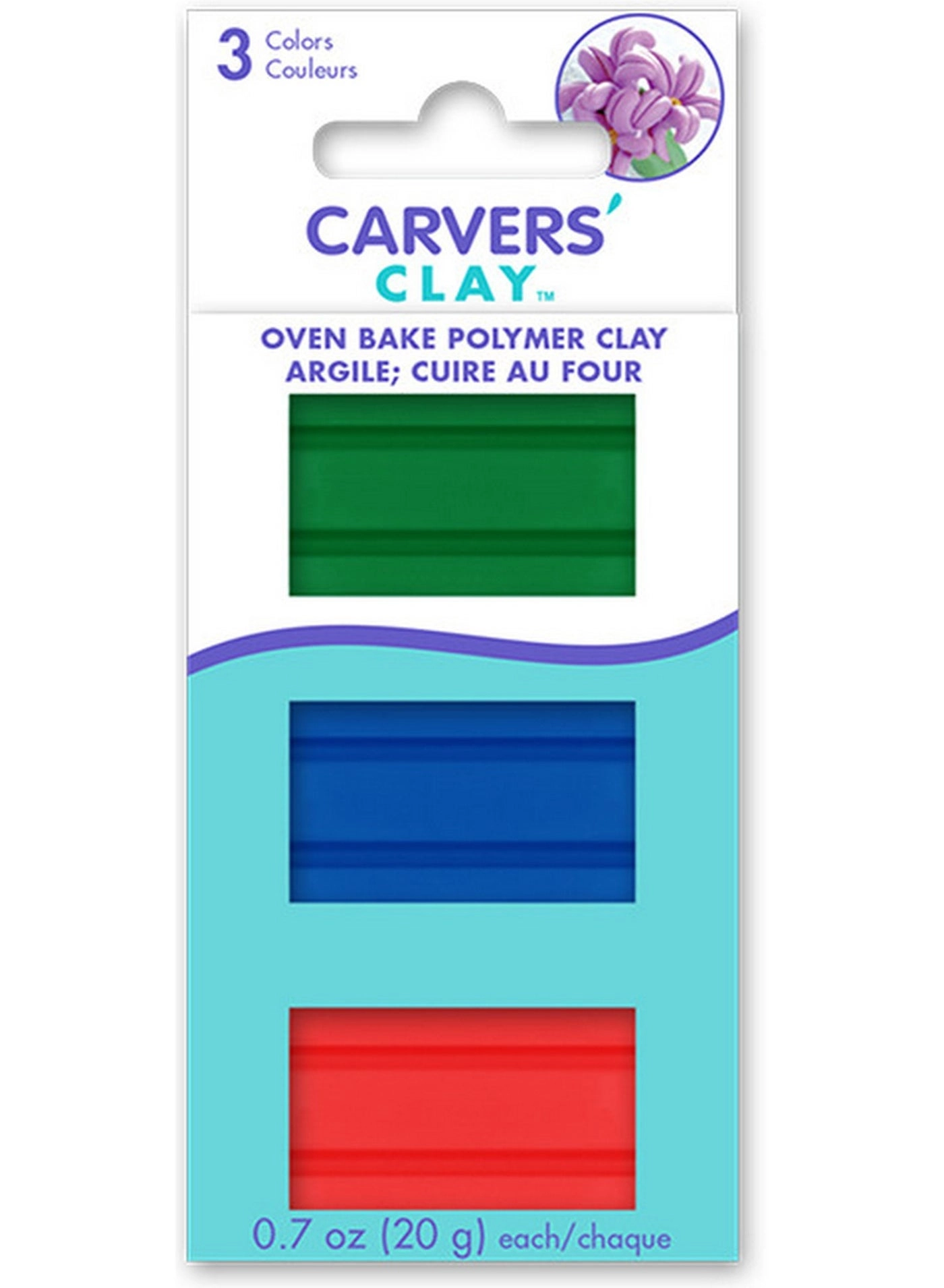 CraftMedley Carvers' Clay - Polymer Clay 60G 3pcs.