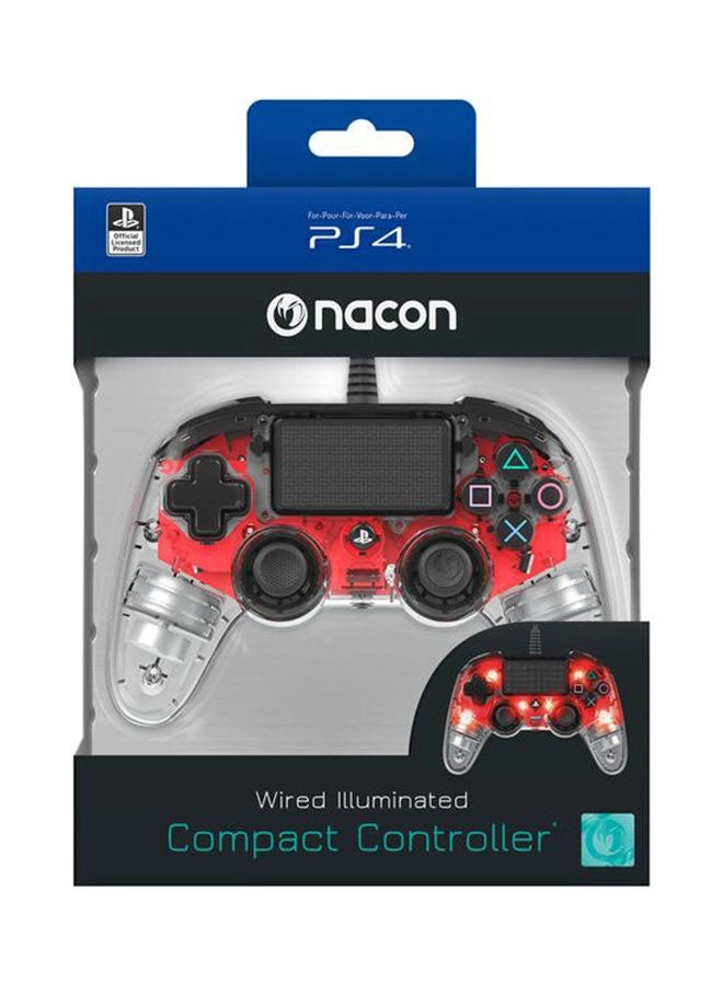 Wired Illuminated Compact Controller (PS4) Red