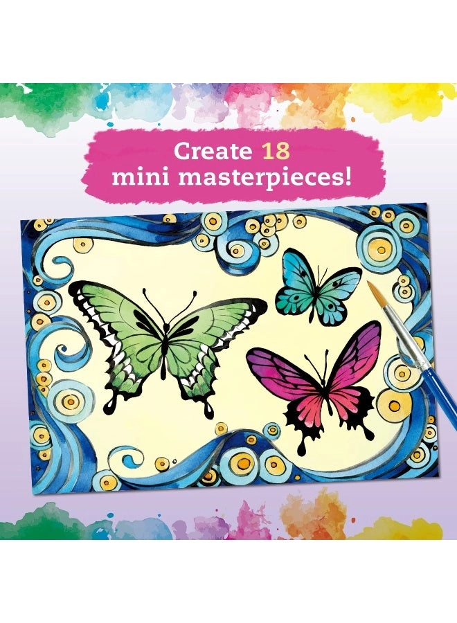 Watercolor Wishes - Watercolour paints, a booklet of beginner-friendly painting techniques, art cards and a brush