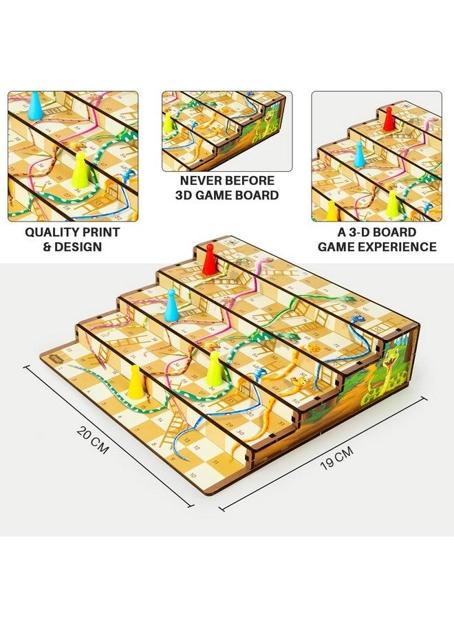 3D Snakes & Ladders - Junior MDF Ladder Shaped