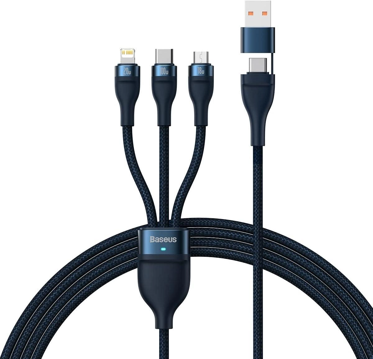 3 in 1 Charging Cable 100W U+C to M+L+C 1.2m