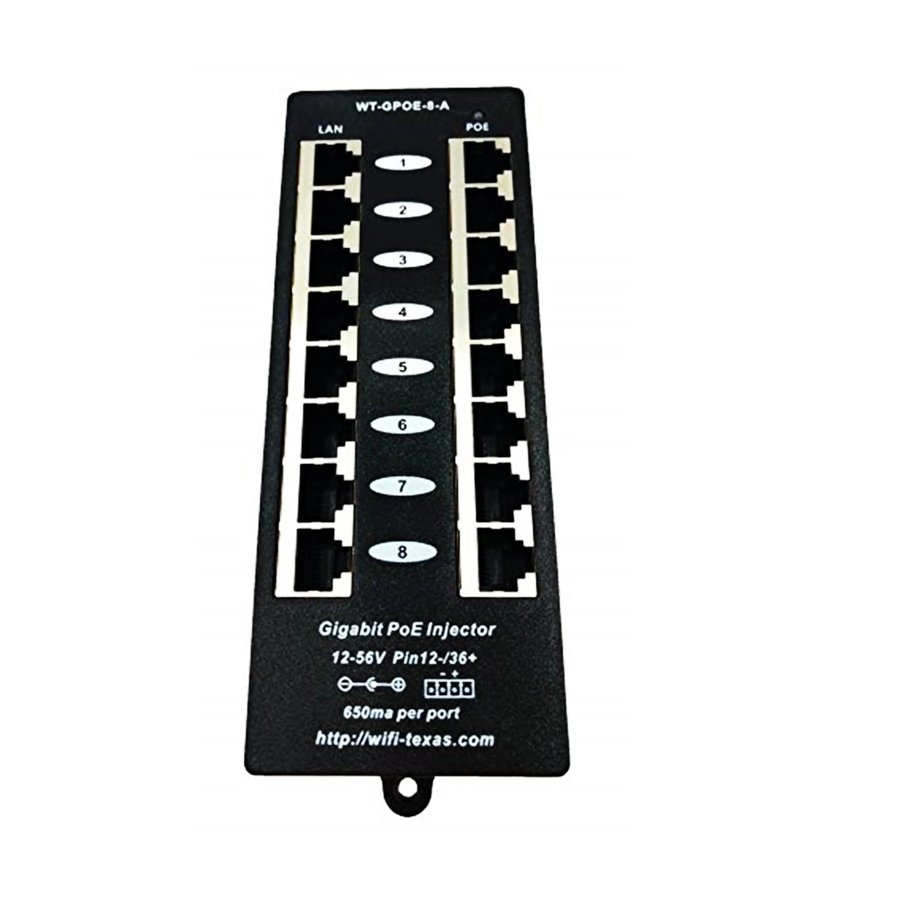 ZHANGQING GPOE-8A - 8 48 Volts 802.3af 802.3at 10/100/1000 Mbps