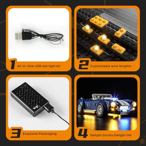 Light Set for LEGO Shelby Cobra 427 S/C 10357