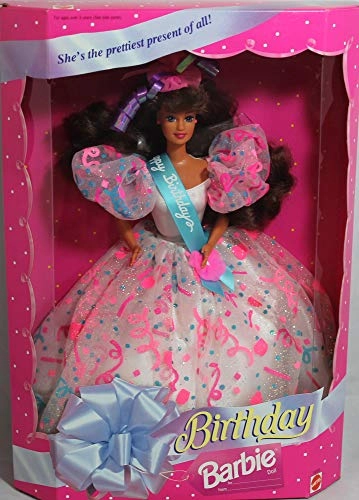 Birthday Barbie Doll - Brunette Confetti Dress