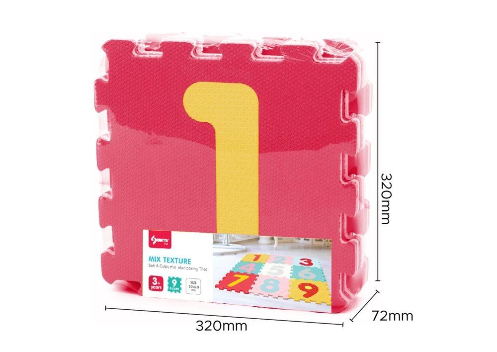 Antibacterial Numbering Puzzle Mat - 10 Months 9 pieces