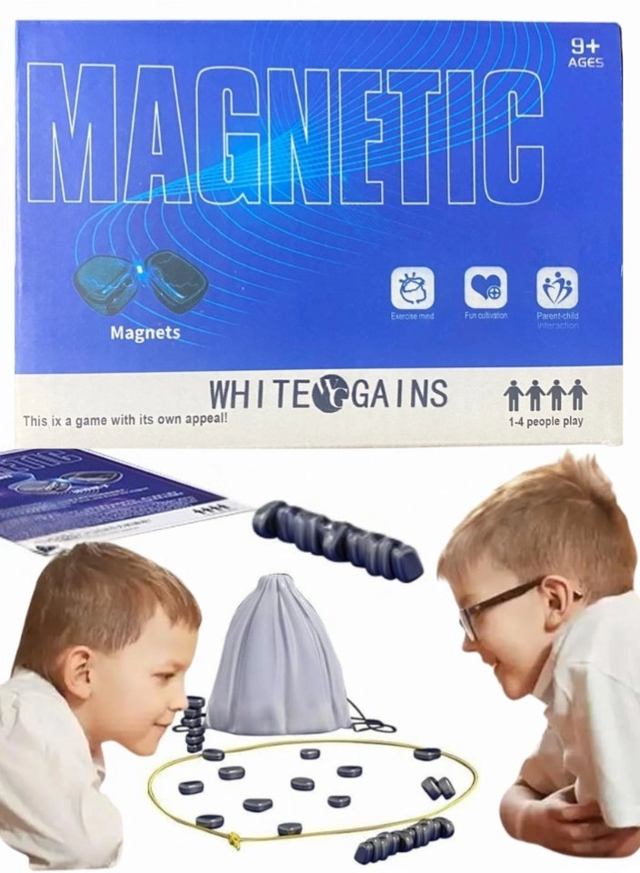WHITE GAINS Magnetic Strategy Game - 20-Piece Portable
