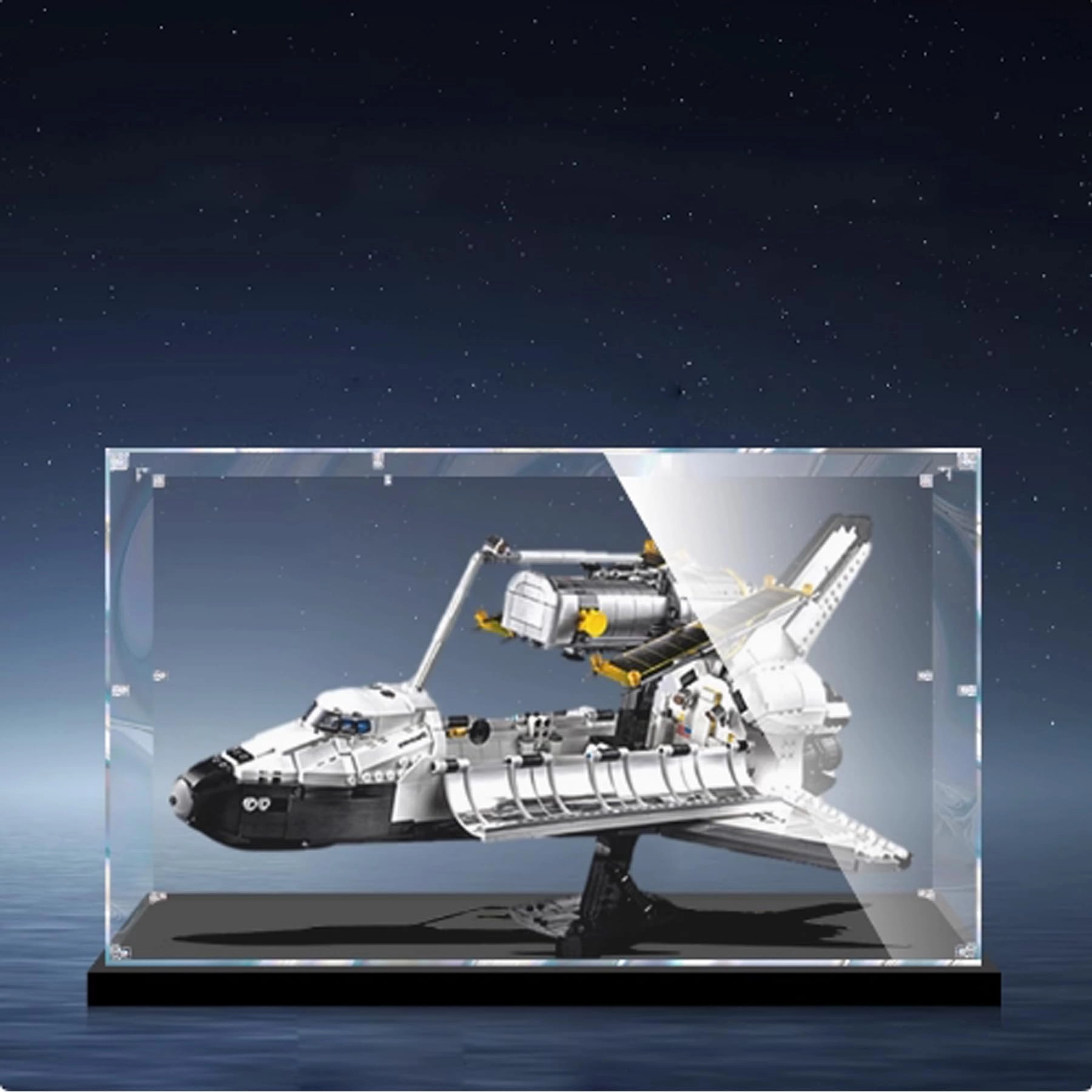 FEIRUBO LEGO 10283 Display Box - Dustproof Acrylic Black Base