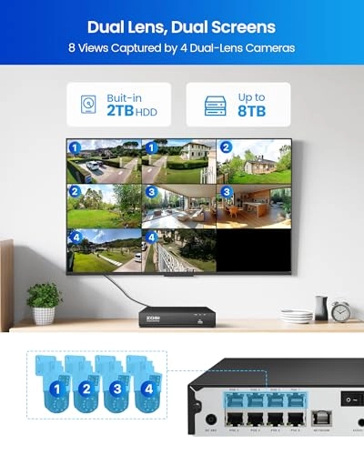 C186 - 4 Pieces 4K 8MP + 8CH NVR