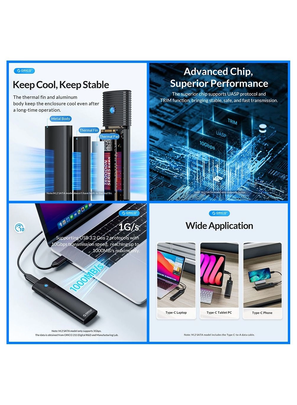 SATA Enclosure - USB 3.2 Type C SATA SSD