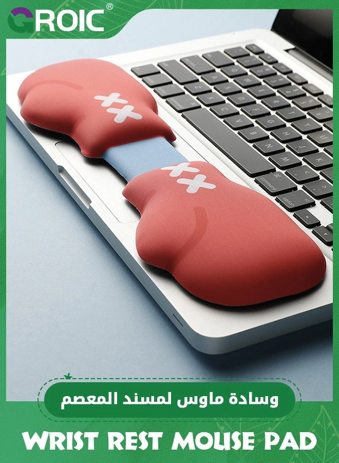 GROIC Mouse Pad - Red + Keyboard Wrist Rest