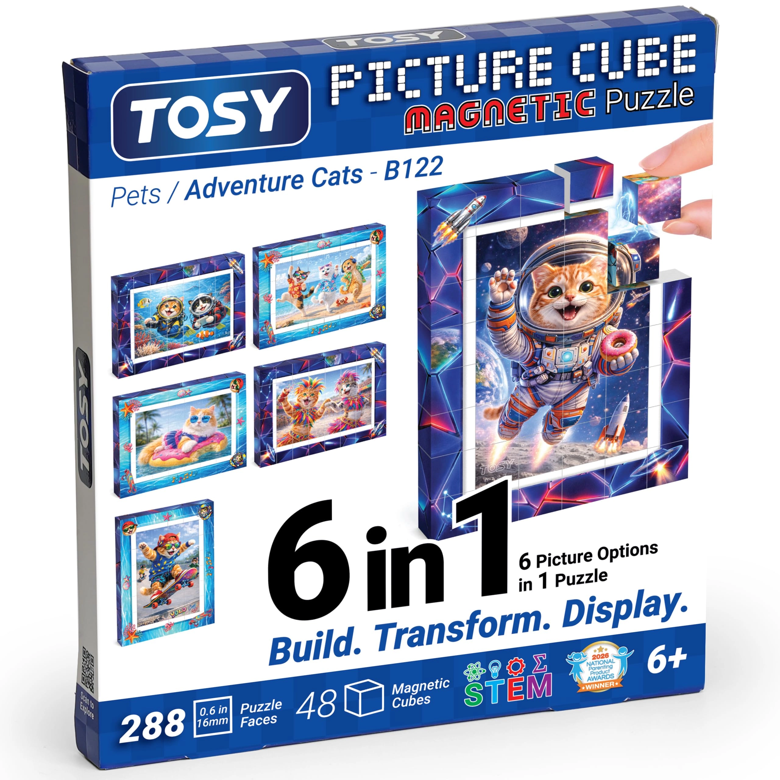 ROBOFI LLC Picture Cube Adventure Cats - 6+ 48 pieces