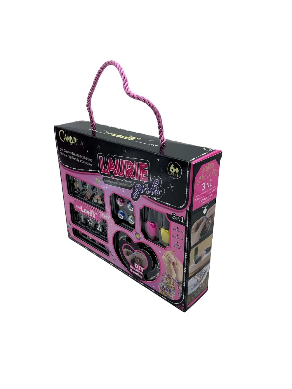 3 In 1 Diy Beads Jewelry Making Kit - nail polish Suitable for 3+ Years