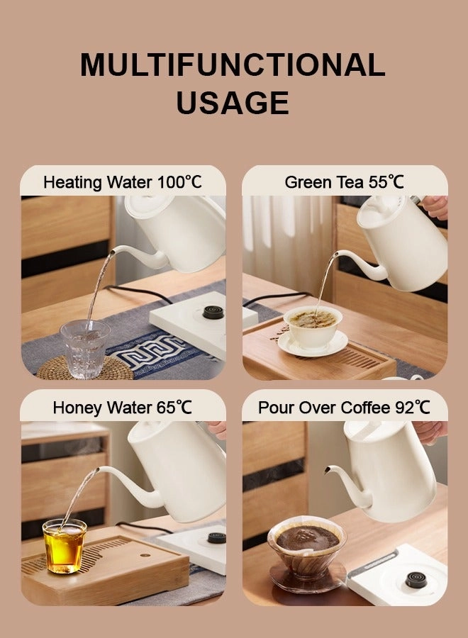 Gooseneck Electric Kettle white