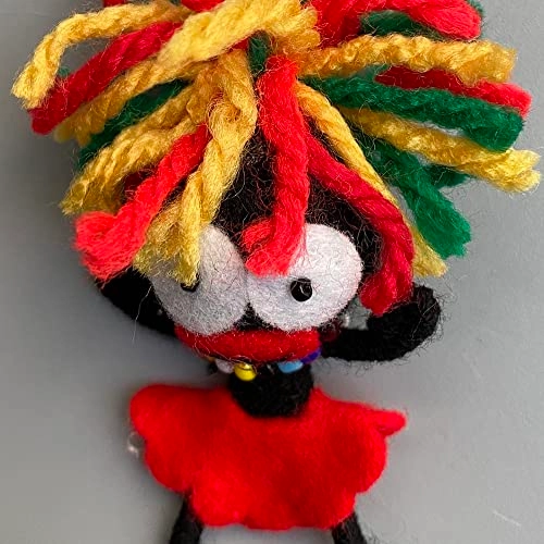 Voodoo String Doll Keychain - Jamaican