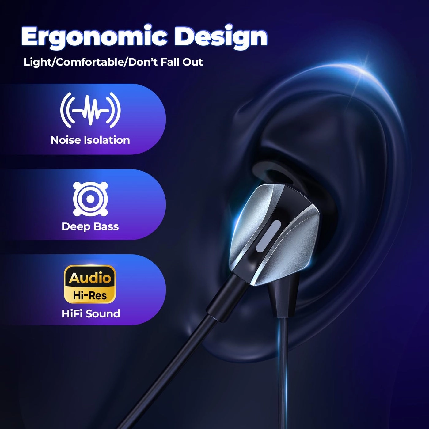 Gaming Earbuds Wired Earbud
