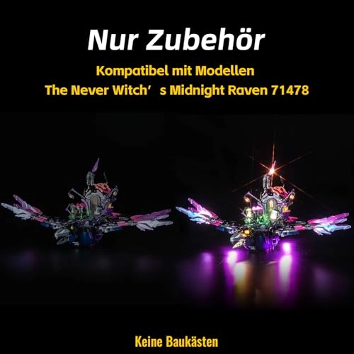 LED Light Set - Compatible with 71478 The Never Witch's Midnight Raven USB & Battery