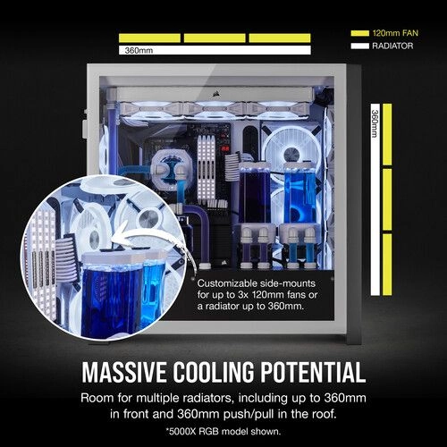 Icue 5000X Cc-9011213-Ww - RGB Tempered Glass Mid-Tower ATX
