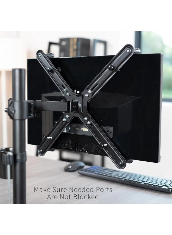 Single Monitor Desk Mount - Single 13 to 38 inch 75x75mm and 100x100mm