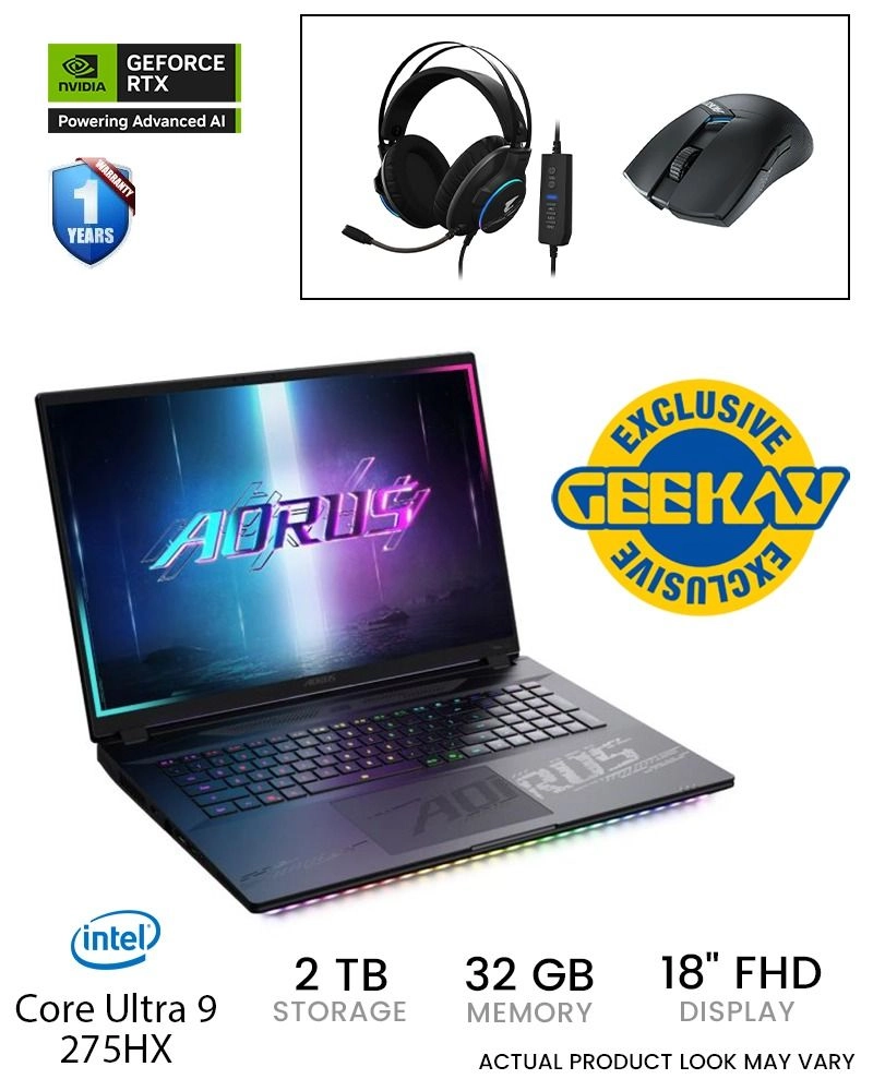 GIGABYTE AORUS MASTER 18 BYH - 18'' Core Ultra 9 275HX 32GB DDR5 2TB SSD