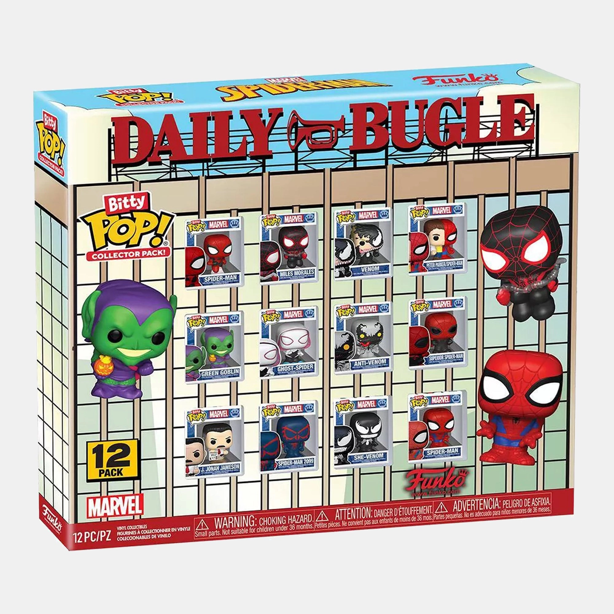 FUNKO Spider-Man (First Appearance) + Miles Morales + Venom + Peter Parker + Green Goblin + Ghost-Spider + Anti-Venom + Superior Spider-Man + J. Jonah Jameson + Spider-Man 2099 + She-Venom + Spider-Man (Classic) - Spider-Man Universe / Marvel Comics