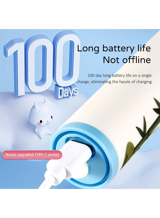 Kids Sonic Electric Toothbrush - USB-C Rechargeable 30s Reminder 4 Brush Heads