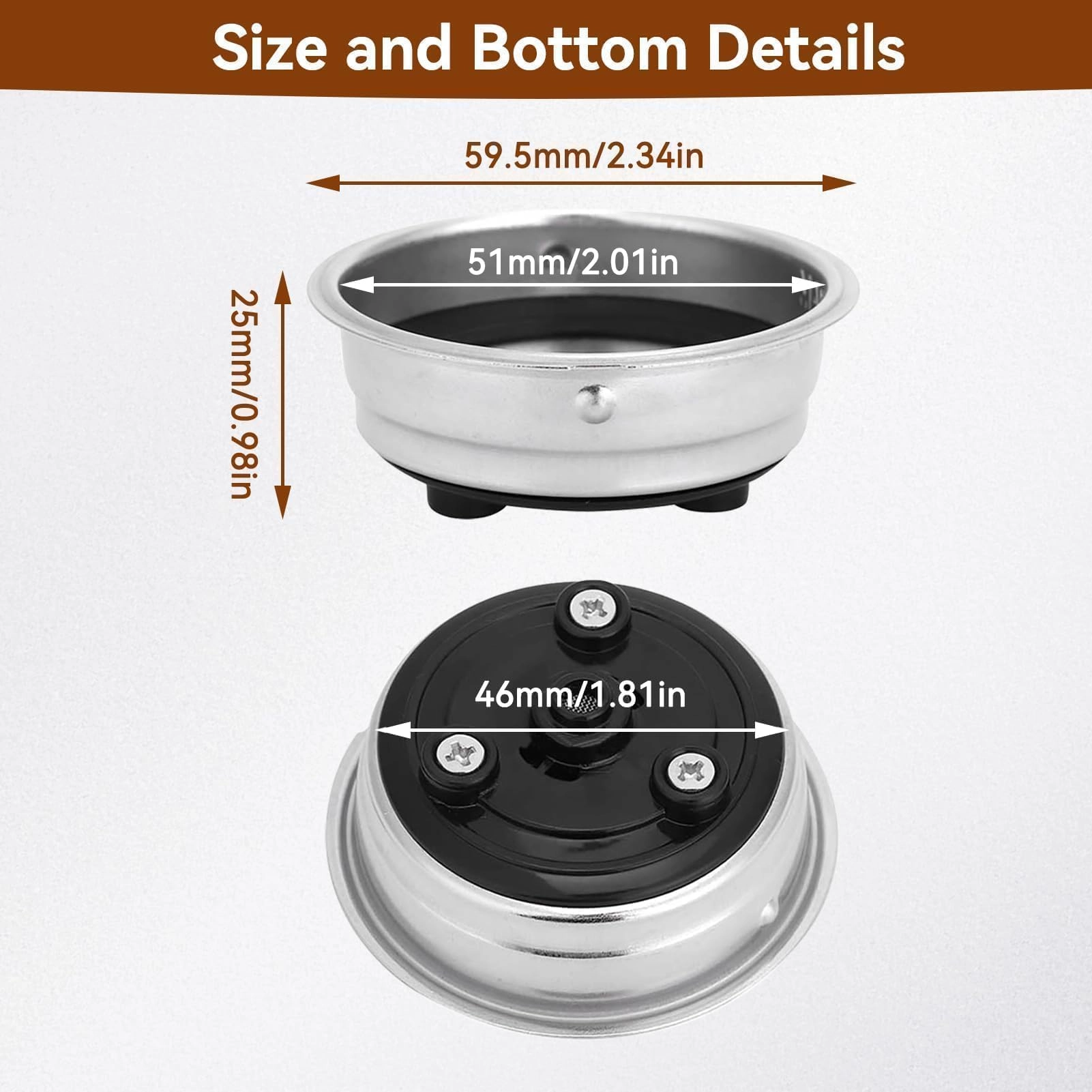 Coffee Filter - 51mm Double Layer Pressurized