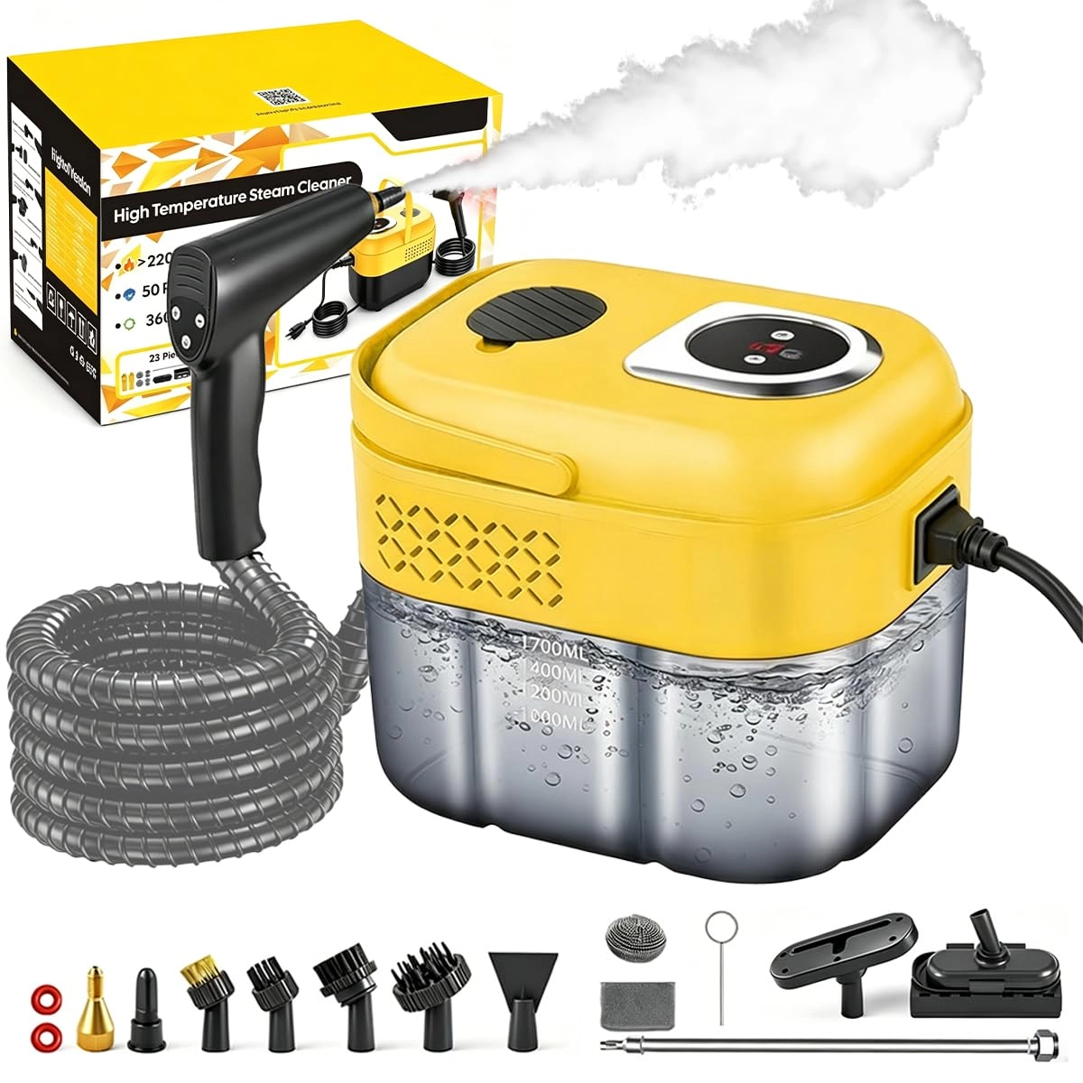 Steam Cleaner - 3BAR 1.69 Quarts