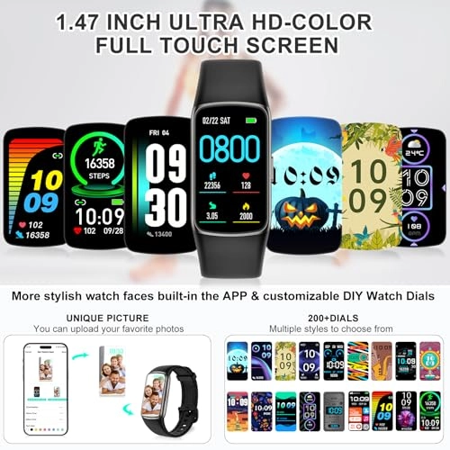 Fitness Tracker - 24/7 Heart Rate 1.47''AMOLED