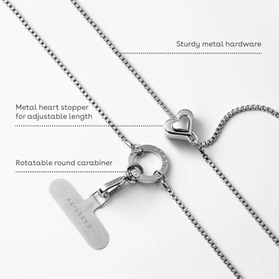 Rope Phone Strap - Adjustable Length: 130cm / 51 Rotating round carabiner