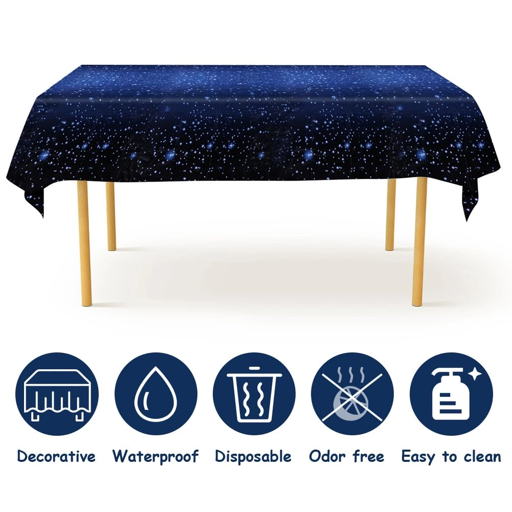 Starry Theme Party Tablecloth - 4 Pack Birthday