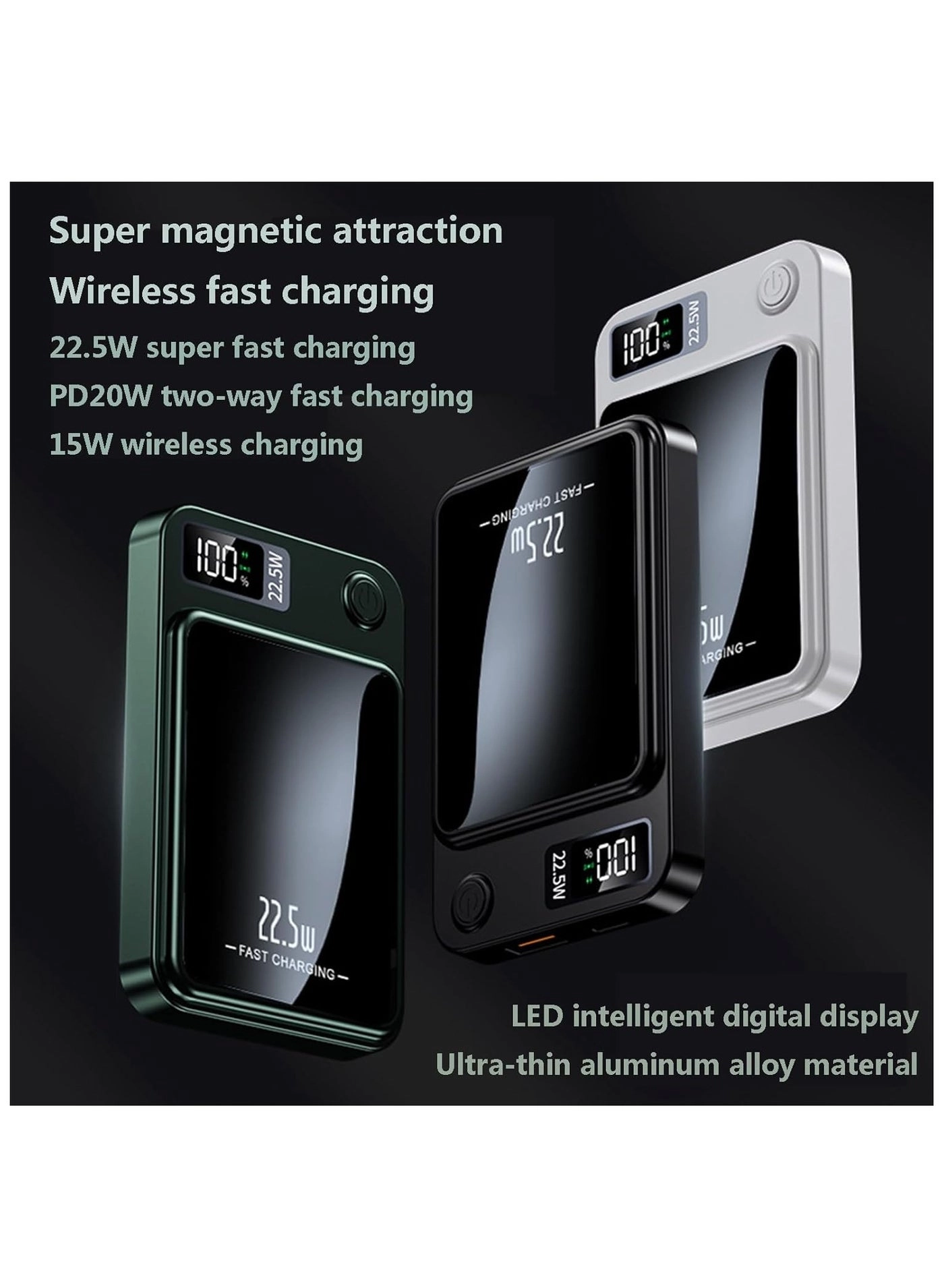 Magnetic Power Bank - 15000mAh 15W