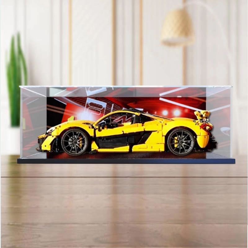 Acrylic Display Case for LEGO McLaren P1 42172 + Background