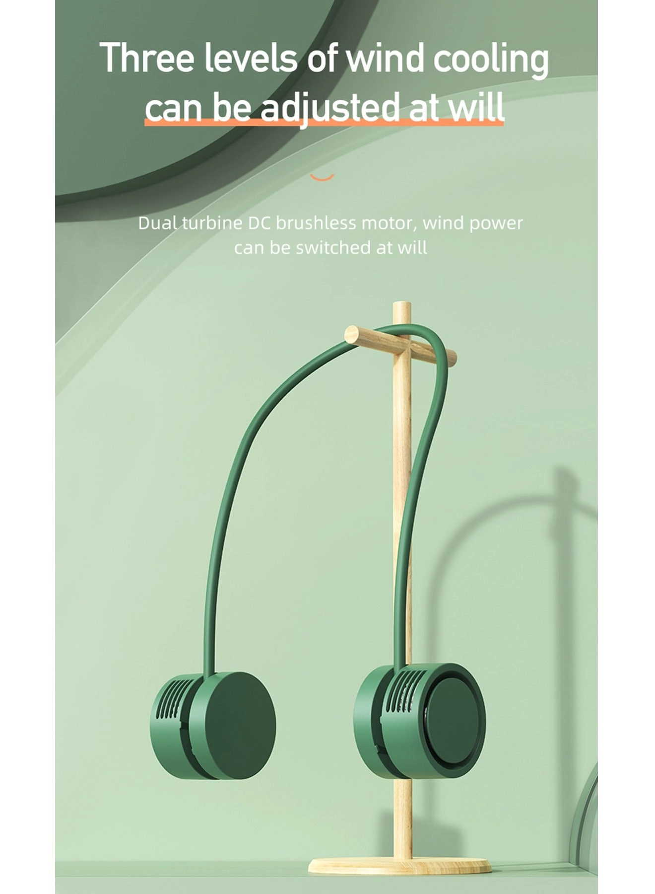 Hanging Neck Fan - Rechargeable USB Aromatherapy