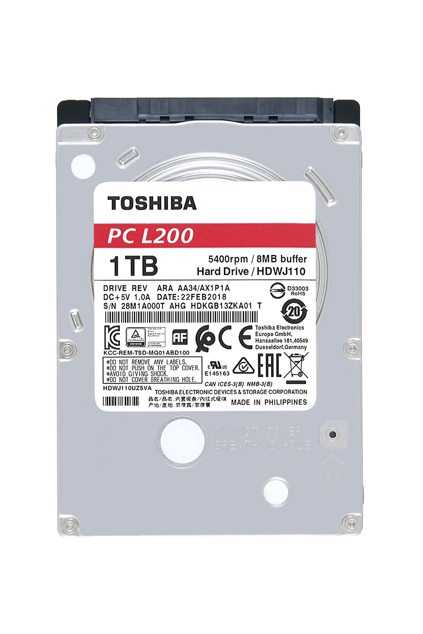 Toshiba L200 2.5" 5400rpm 8MB SATA (4040S31) - 1TB