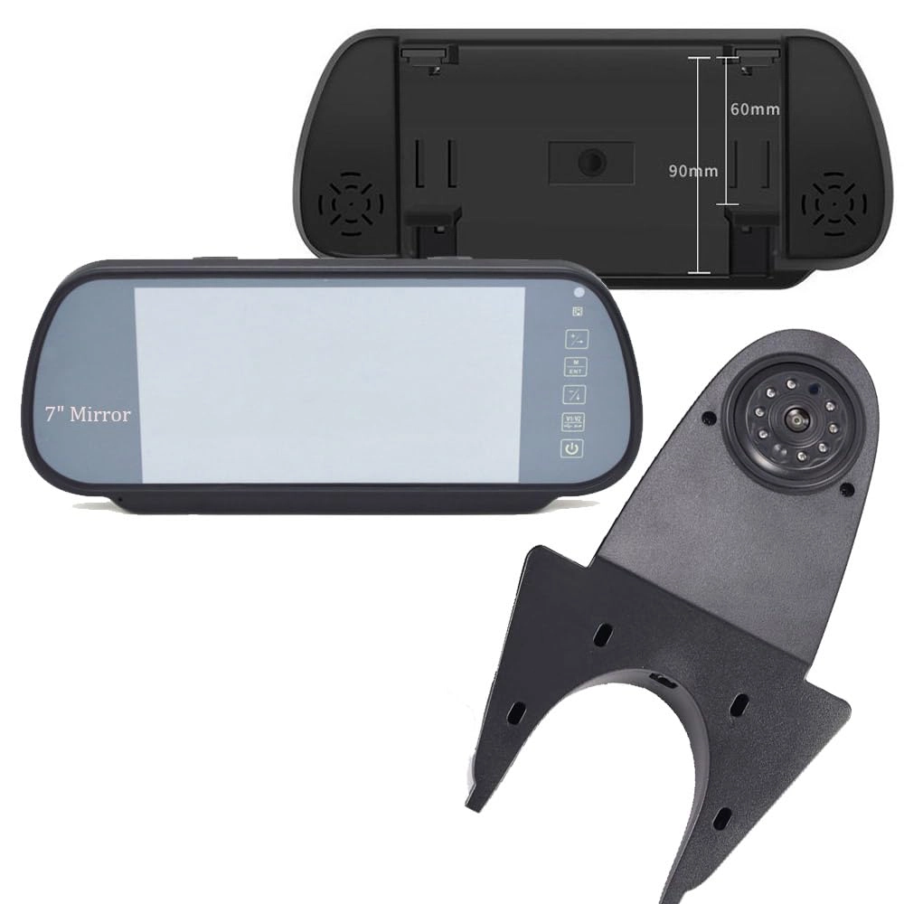 Brake Light Reversing Camera + Rear View Mirror Monitor - Night vision 628 x 586 pixels