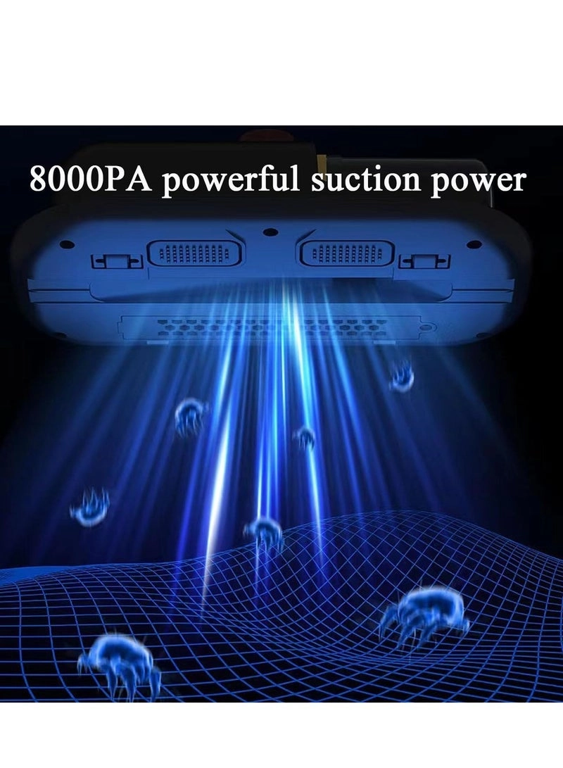 Compact Mattress Vacuum Cleaner - 100W 8000Pa UV Light