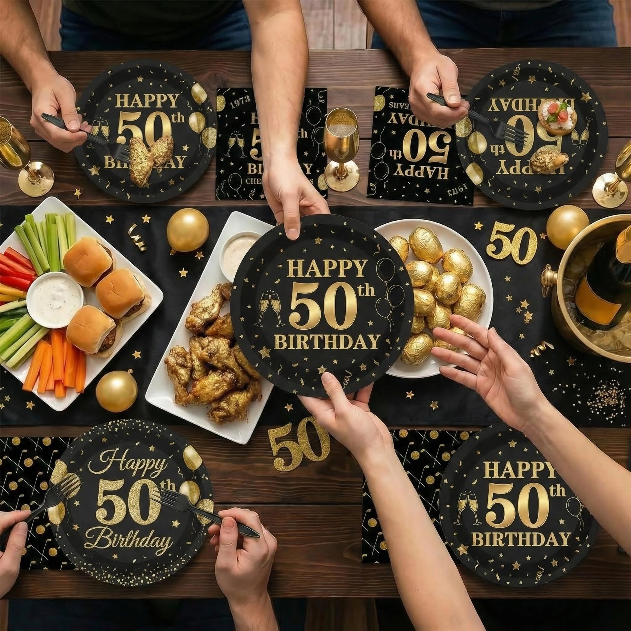Happy Birthday Party Decorations Tableware Set - 96 Pcs