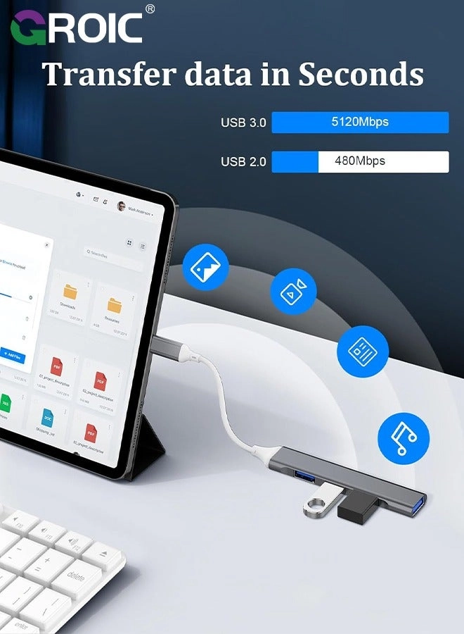 USB Hub - 4-Port 1xUSB3.0 3xUSB2.0