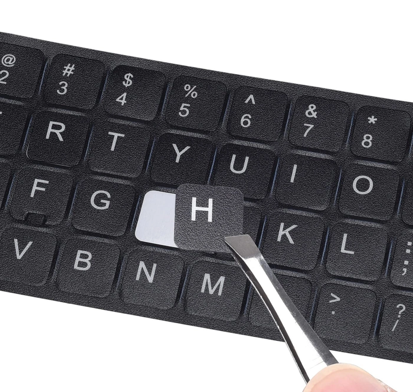 Korean Keyboard Sticker - Korean-English + Tweezers