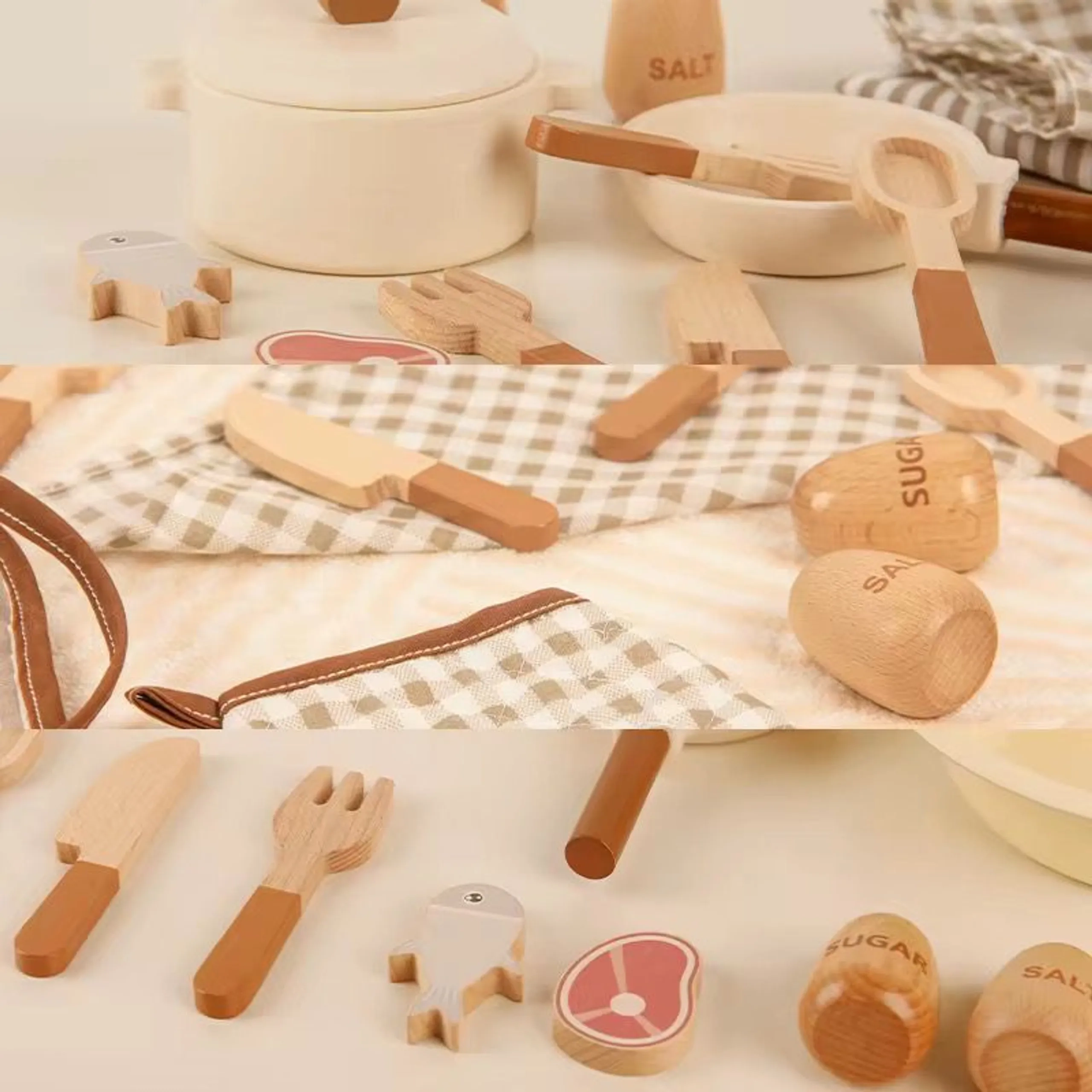 Wooden Kitchen Play Set - 13 pcs (38231668-P2849M)