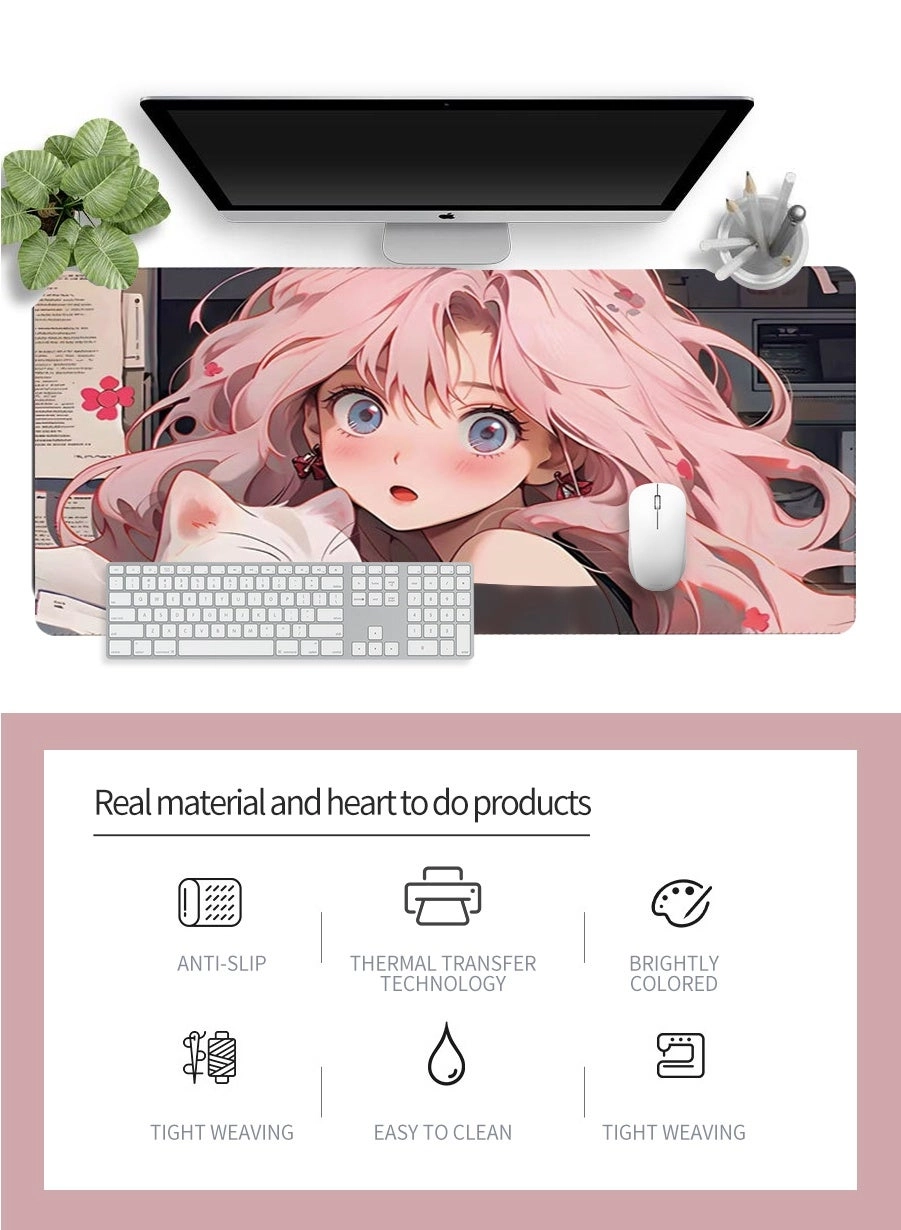 Anime Large Rubber Gaming Mouse Pad - 80x30 cm