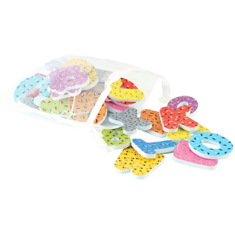 Bath Foam Letters & Numbers - Pack Of 36 Mesh Bag